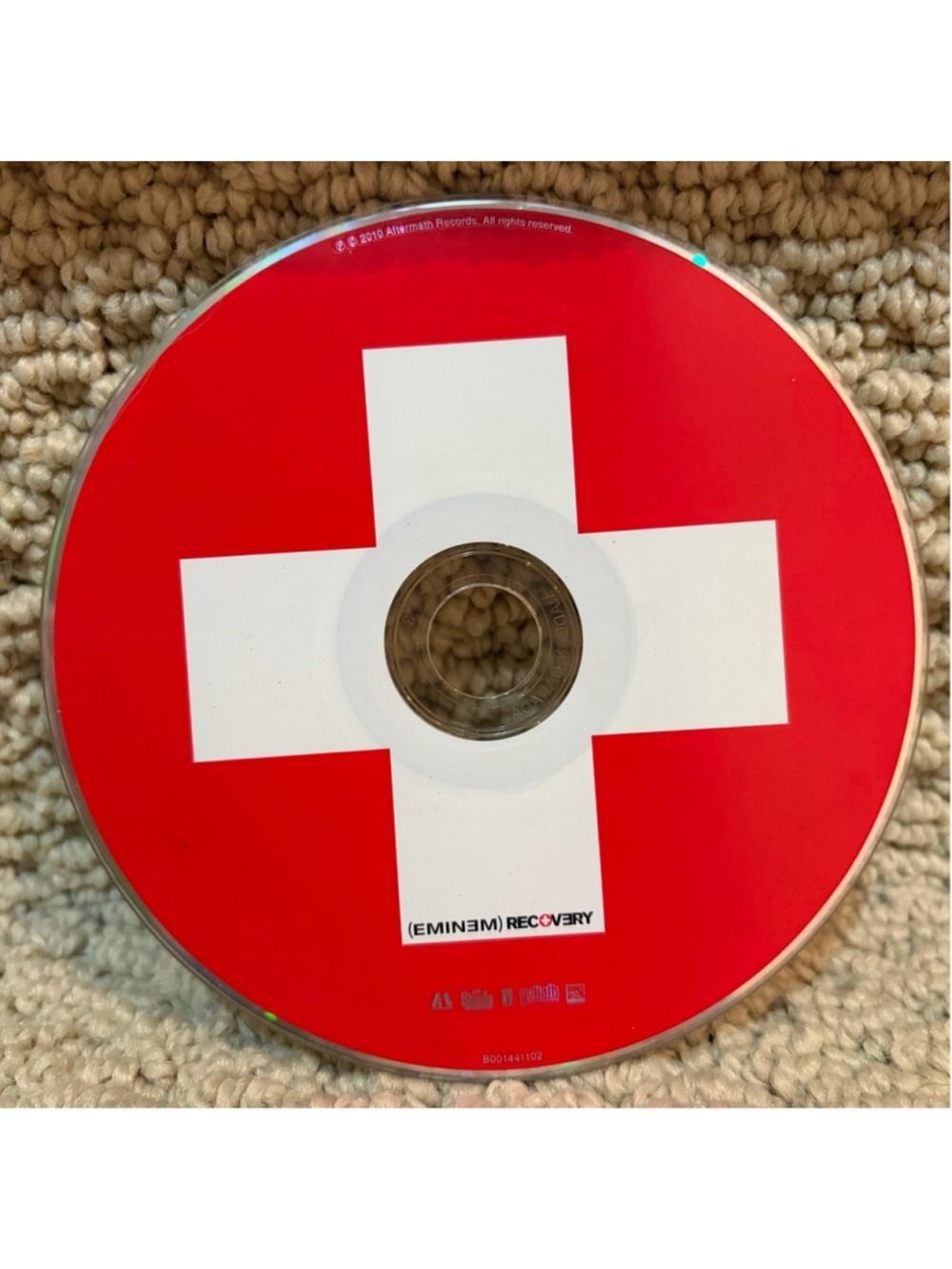 Eminem Recovery CD Album One Size Red and White